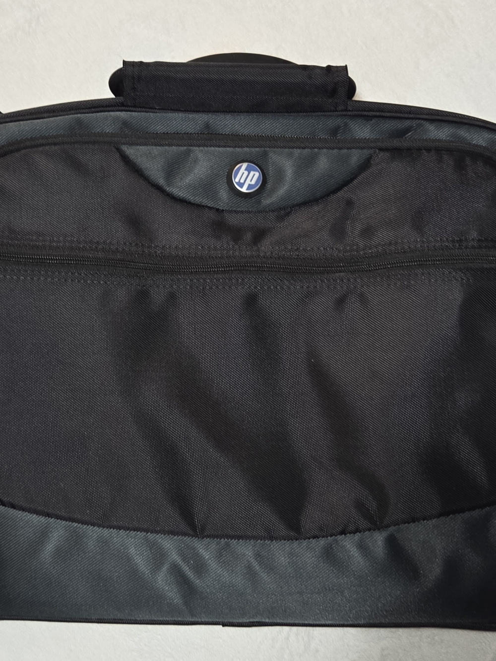 HP Black Laptop Briefcase with Blue Logo Accent